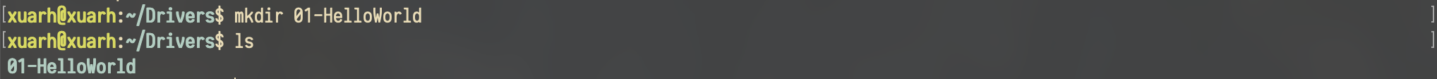 mkdir-hellowworld